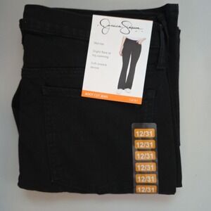 Jessica Simpson Ladies‎ Bootcut Jean Size 12/31 Black Rinse